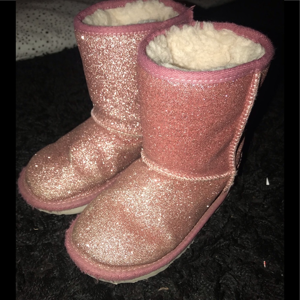 Girls Glitter Pink Uggs Size 11